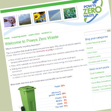 Powys Zero Waste website