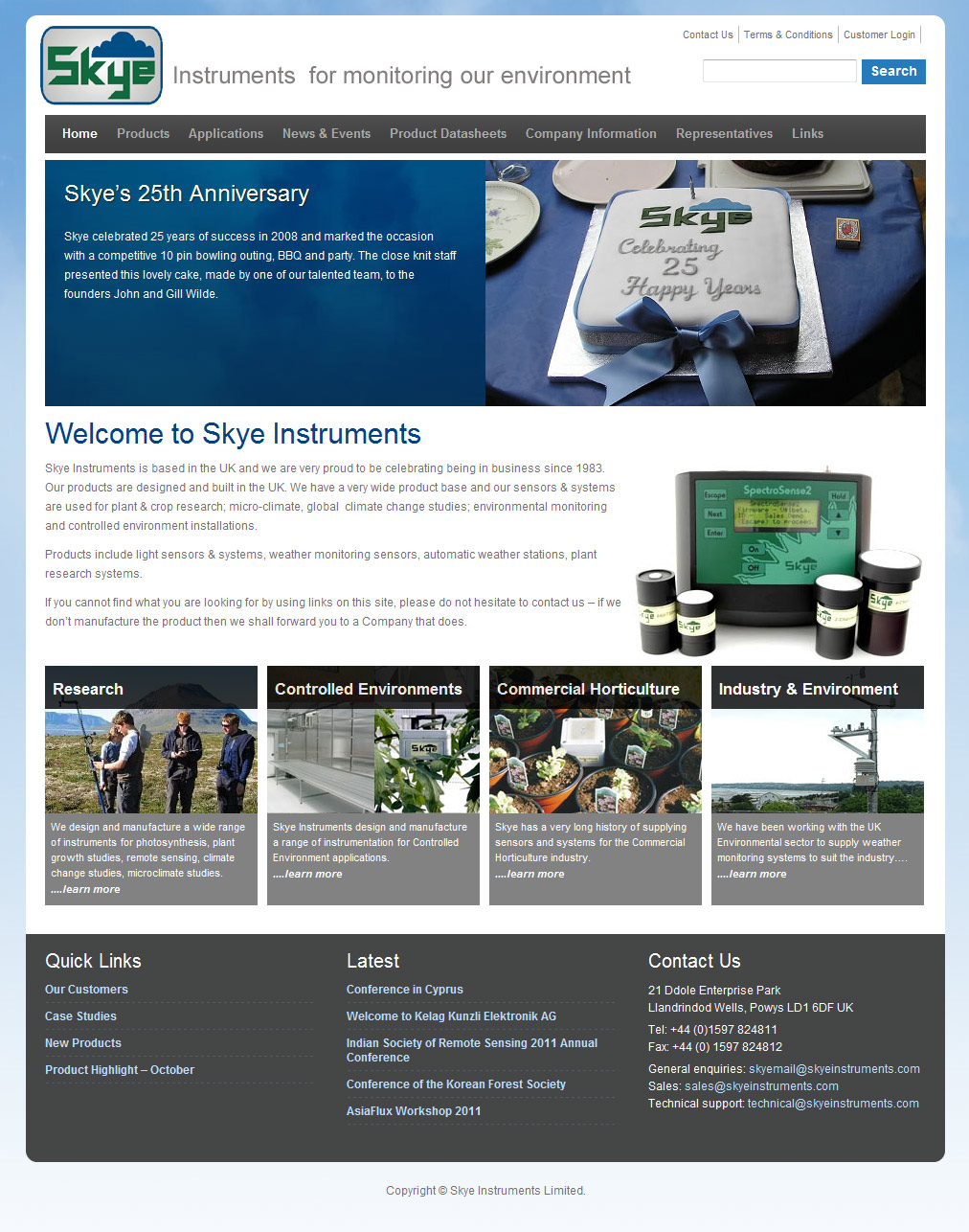 Skye Instruments website