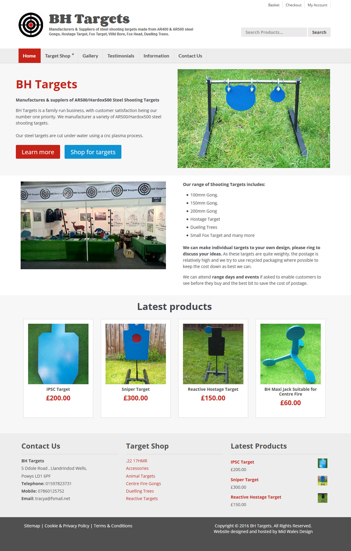 Ecommerce website for company in llandrindod wells, powys