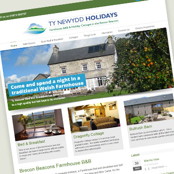 Brecon Beacons Farmhouse B&B and Self Catering Cottage website