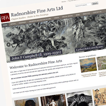 Radnorshire Fine Arts eCommerce website