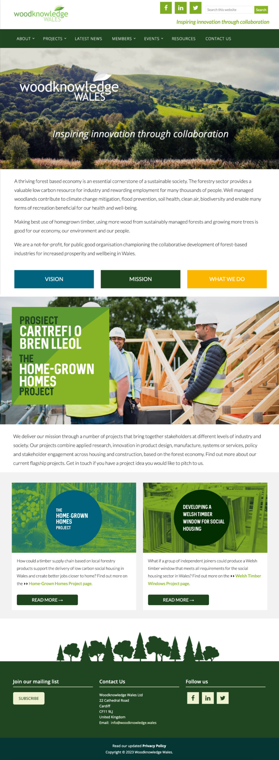 woodknowledge wales website design